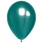Воздушные шары,  50шт., М12/30см, MESHU, хром, зеленый