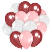 Воздушные шары,  25шт., М12/30см,  MESHU «Rose», 3 цвета ассорти