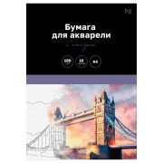 Папка для акварели, с эскизом, 10л., А4 BG «Города», 180г/м2