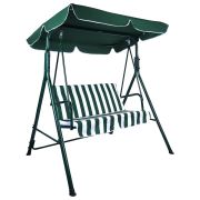 Качели садовые NOSTRESS (НОСТРЕСС) RELAX SC-001, 2 места, Ш140хГ110хВ153 см, мягкое сиденье, зеленый/белый, 680050