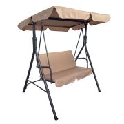 Качели садовые NOSTRESS (НОСТРЕСС) «RELAX SC-001», 2 места, Ш140хГ110хВ153 см, мягкое сиденье, бежевый, 680053