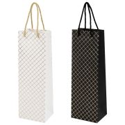 Пакет подарочный под бутылку (1 штука), 13х9x36 см (B), «Leather Bottle Bag», ассорти, ЗОЛОТАЯ СКАЗКА, 700802