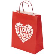 Пакет подарочный (1 штука) 26х13х32 см (L) «Love Kraft», крафт, ЗОЛОТАЯ СКАЗКА, 700843