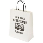 Пакет подарочный (1 штука) 26х13х32 см (L) «Винтажный», крафт, ЗОЛОТАЯ СКАЗКА, 700854