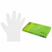 Перчатки одноразовые эластомер TPE, КОМПЛЕКТ 50 пар (100 штук), L (большие), прозрачные, ELEGREEN, ГППVTЭлП-L