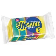 Губки для посуды 80х56х27 мм, КОМПЛЕКТ 5 шт., поролон/абразив, «Sunshine», GRIFON, 910-004