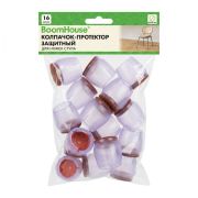 Защитный колпачок-протектор для ножек стула 25-29 мм (ПВХ + фетр), КОМПЛЕКТ 16 шт., BOOMHOUSE (БУМХАУС), 701850