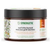 Маска для волос 300 мл, SYNERGETIC «Максимальное питание и восстановление», натуральная, 701802