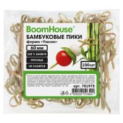Шпажки-пики для канапе бамбуковые форма «Узелок» 6 см, 100 шт., BOOMHOUSE (БУМХАУС), 701973