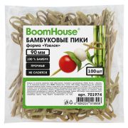 Шпажки-пики для канапе бамбуковые форма «Узелок» 9 см, 100 шт., BOOMHOUSE (БУМХАУС), 701974