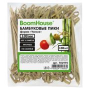 Шпажки-пики для канапе бамбуковые форма «Узелок» 10 см, 100 шт., BOOMHOUSE (БУМХАУС), 701975