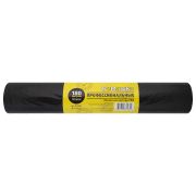 Мешки для мусора 180 л, черные, в рулоне 25 шт., ПВД 30 мкм, 90x110 см, РОМАШКА «ПРОФИ», ВР-0082