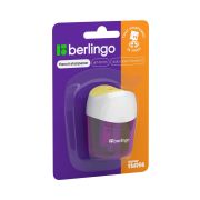 Точилка пластиковая Berlingo «SuperTwist» 1 отверстие, контейнер, блистер, желтый