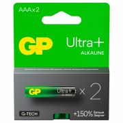 Батарейка GP Ultra Plus G-Tech AAA (LR03) 24AUP алкалиновая, BC2