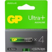Батарейка GP Ultra Plus G-Tech AAA (LR03) 24AUP алкалиновая, BC4