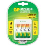 Зарядное устройство GP Е411 + 4шт акк. AA (HR06) 2700mAh (USB)