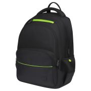 Рюкзак Berlingo U3 «Black-green» 41*29,5*13см, 2 отделения, 4 кармана, эргономичная спинка
