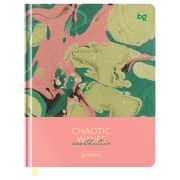 Дневник 1-11 кл. 48л. (твердый) BG «Хаотичные волны. Розовый», иск. кожа, комбинирование материалов, тиснение фольгой, печать, ляссе
