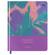 Дневник 1-11 кл. 48л. (твердый) BG «Хаотичные волны. Сирень», иск. кожа, комбинирование материалов, тиснение фольгой, печать, ляссе