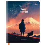 Дневник 1-11 кл. 48л. (твердый) BG «Твой мир», иск. кожа, тиснение, выборочный лак, печать, ляссе