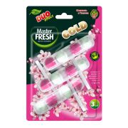 Блок туалетный подвесной твердый 3 шт. x 50 г, MASTER FRESH GOLD DUO EFFECT 5 в 1 «Сакура», С0007435