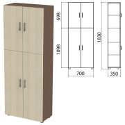 Шкаф закрытый «Канц», 700х350х1830 мм, цвет венге/дуб молочный (КОМПЛЕКТ)