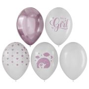 Воздушные шары, 10шт., М12/30см, MESHU «It's girl», пастель, ассорти