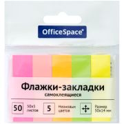Закладки для заметок с лип. краем «OfficeSpace» 50*14, 5цв.бумаж, 21803