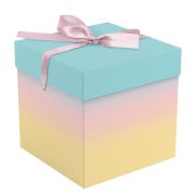 Коробка складная подарочная MESHU «Градиент», (15*15*15см), с лентой