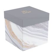 Коробка складная подарочная MESHU «Мрамор», (15*15*15см), отд фольгой