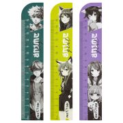 Линейка 15см MESHU «Anime», деревянная,  ассорти, европодвес