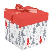 Коробка складная подарочная MESHU «Сканди», (15*15*15см), с лентой
