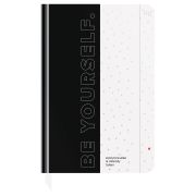 Ежедневник недатированный А5, 136л., 7БЦ BG «Minimal. B&W», глянцевая ламинация, отд. фольгой