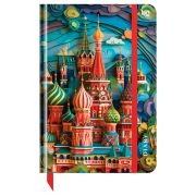 Ежедневник недатированный А5, 136л., 7БЦ BG «Paper Art. Moscow», матовая ламинация, выборочный лак