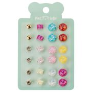 Серьги MESHU «Round», бижутерия, 12 пар, европодвес