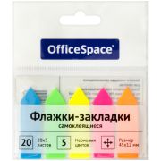 Закладки для заметок с лип. слоем, набор 5 цв «OfficeSpace», 45*12мм, 100лSN20_17794.