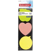 Бумага для заметок «Brauberg» фигурная, набор 3 шт.х50 л., неон, 122711