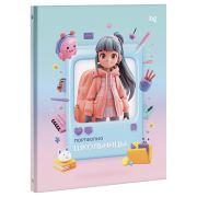 Папка-портфолио 7БЦ А4 BG, на 4 кольцах для школьницы «Нейростиль», 20 файлов, 10 вкладышей