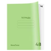 Тетрадь 48л., А5, клетка BG «Новатон. Зеленое яблоко», пластиковая обложка