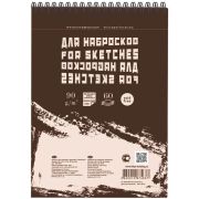 Блокнот для эскизов и зарисовок А5 «Лилия Холдинг» 60 л. пружина сверху, БЛ-4637