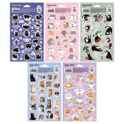 Наклейки бумажные MESHU «Funny cats», 12*21см, ассорти 10шт., европодвес