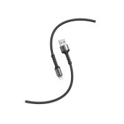 Кабель Smartbuy S26, USB - Lightning, для Apple, 3A output, нейлоновая оплетка, 1м, черный