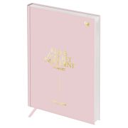 Ежедневник недатированный А5, 136л., 7БЦ, BG «Mindset. Silk», розовый, отд. фольгой, soft touch