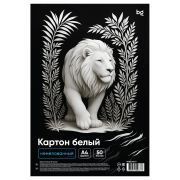 Картон белый А4, BG, 50 л., немелованный, в пакете