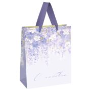 Пакет подарочный 18*23*10см MESHU «Purple flowers», матовая ламинация