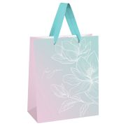 Пакет подарочный 18*23*10см MESHU «Floral gradient»,  матовая ламинация
