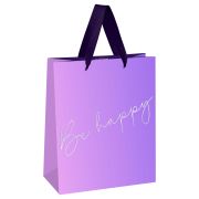 Пакет подарочный 18*23*10см MESHU «Purple mood», фольга, матовая ламинация