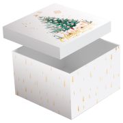 Коробка складная подарочная MESHU «Новый год», (15*15*15см), отд фольгой