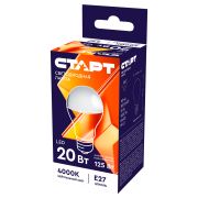 Лампа светодиодная Старт LED, серия «WS» 20W40, тип А «груша», E27, 4000К, нейтральный свет, 25000ч