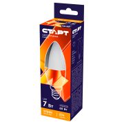 Лампа светодиодная Старт LED, серия «WS» 7W30, тип С «свеча», E14, 2700К, теплый свет, 25000ч